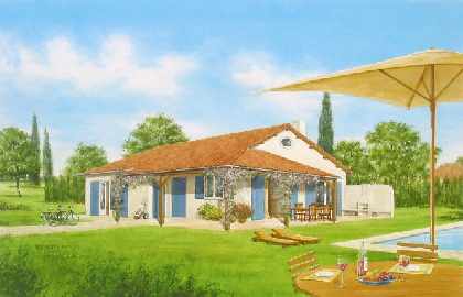 Artist's Sketch of a Villa