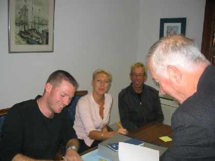 Signing at the notaires!
